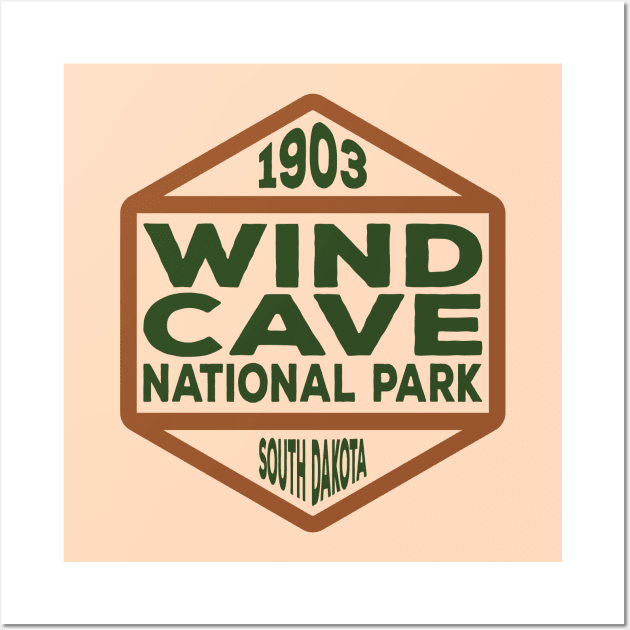 Wind Cave National Park badge Wall Art by nylebuss